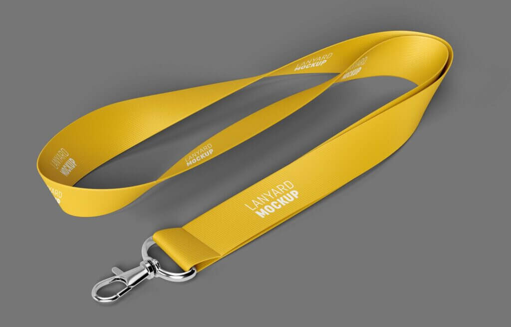 Custom satin lanyards with logo for ID cards and corporate branding in Dubai UAE