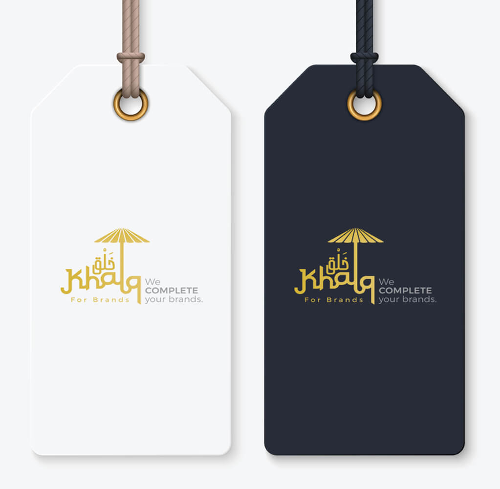 Custom paper tags with logo design in Dubai UAE for clothing and product branding